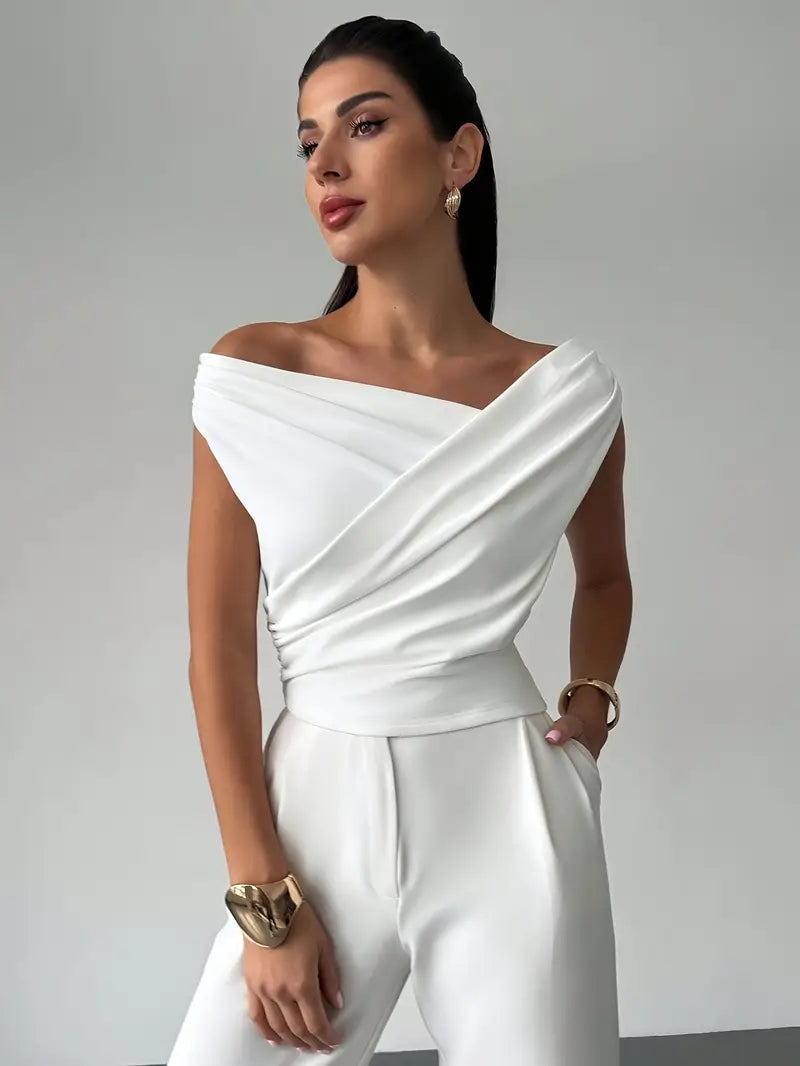 Amélie Rousseau | Women's Draped Top with Flowing Silhouette