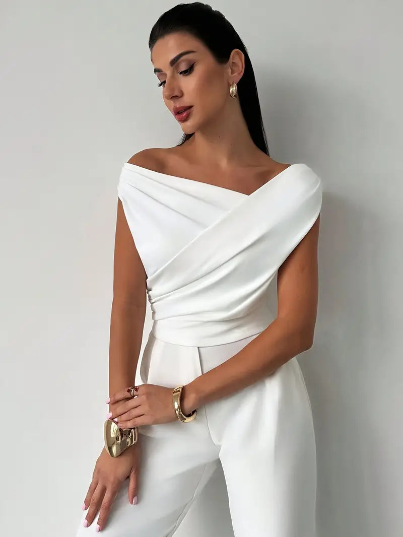 Delphine | Women's Draped Top with Flowing Silhouette