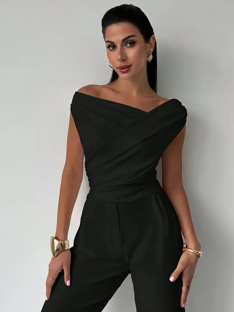 Delphine | Women's Draped Top with Flowing Silhouette