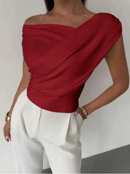 Delphine | Women's Draped Top with Flowing Silhouette