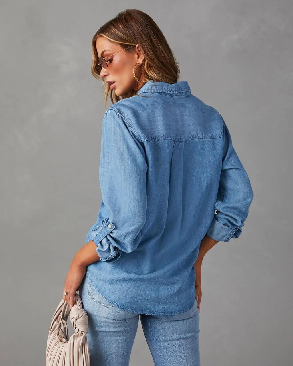 Darcy Ellison | Women's Relaxed Fit Long Sleeve Denim Shirt