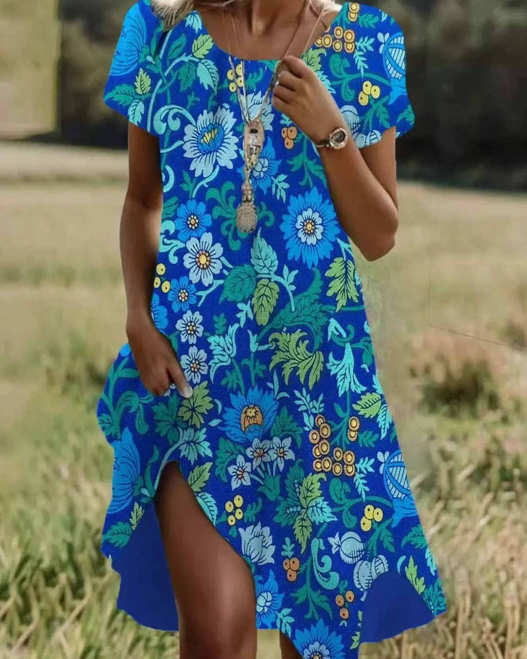 Glenys | Women's Easy Summer Dress in 11 Colours and Prints