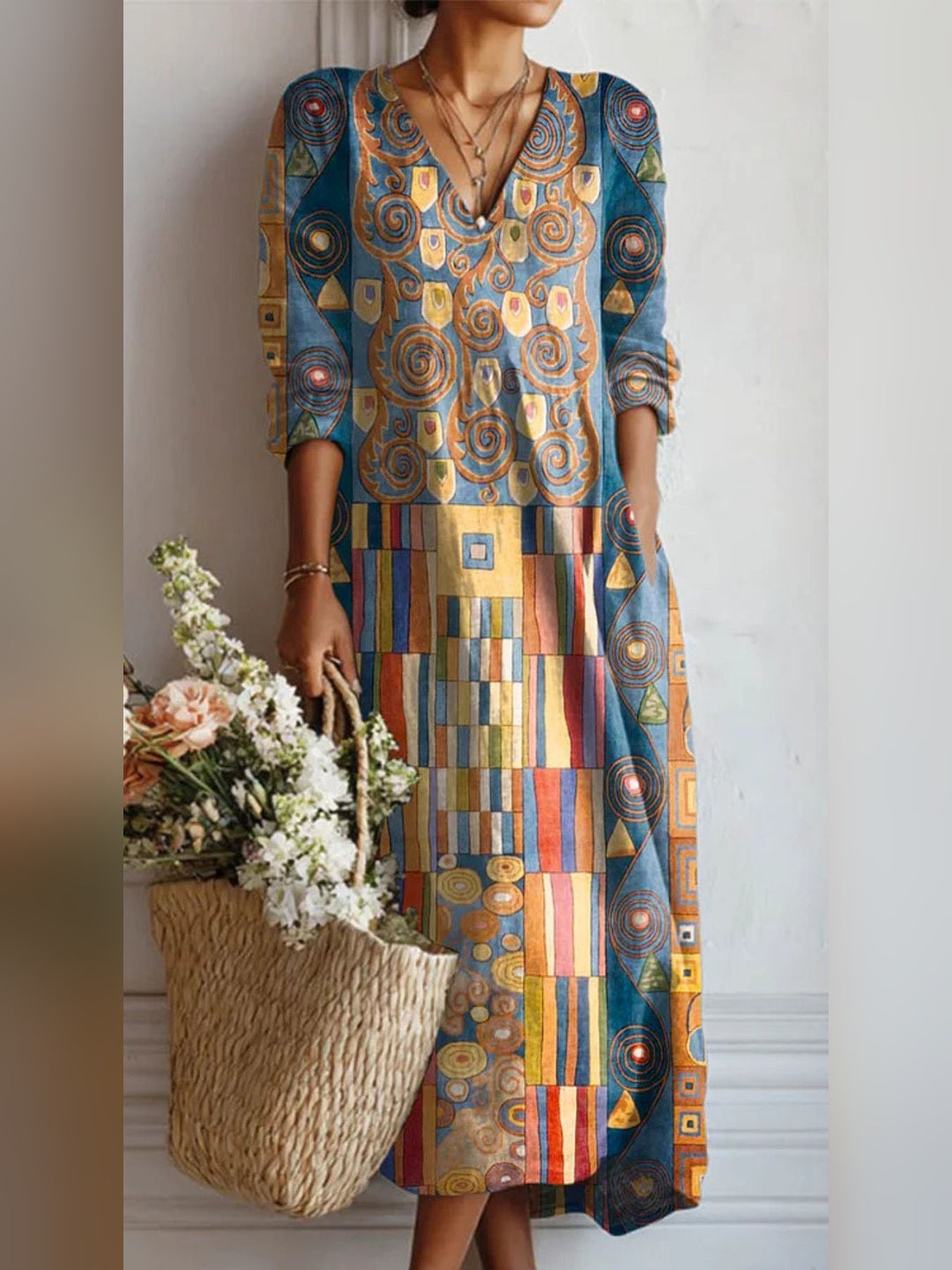 Vivienne | Women's Cobalt Everyday Dress in 12 Colours and Prints