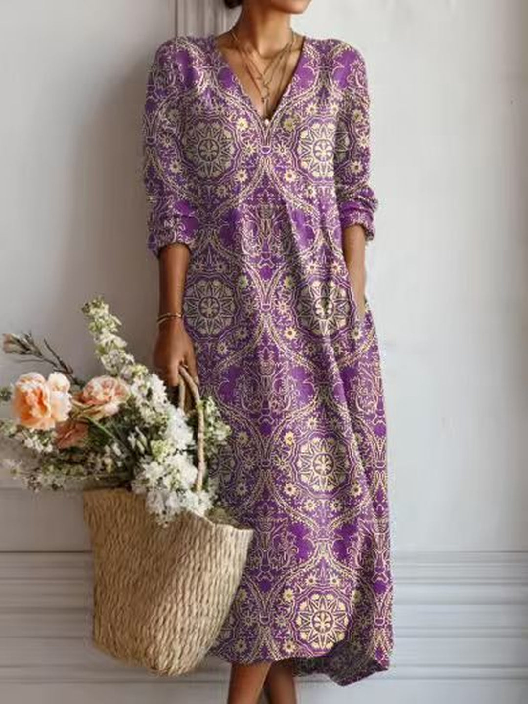 Vivienne | Women's Cobalt Everyday Dress in 12 Colours and Prints