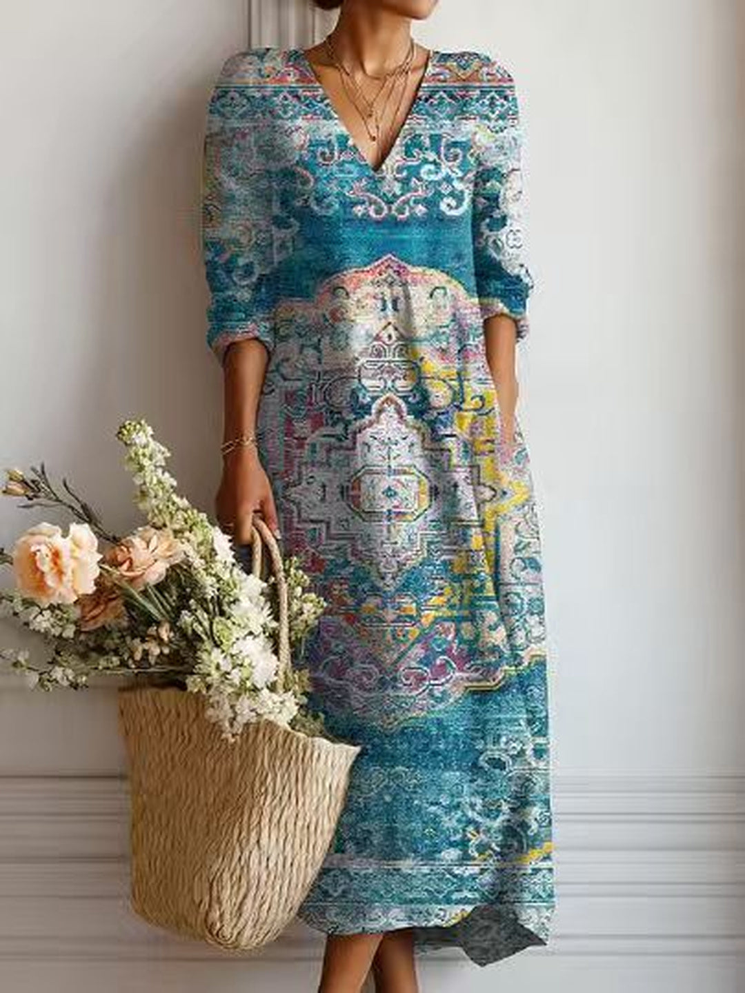 Vivienne | Women's Cobalt Everyday Dress in 12 Colours and Prints