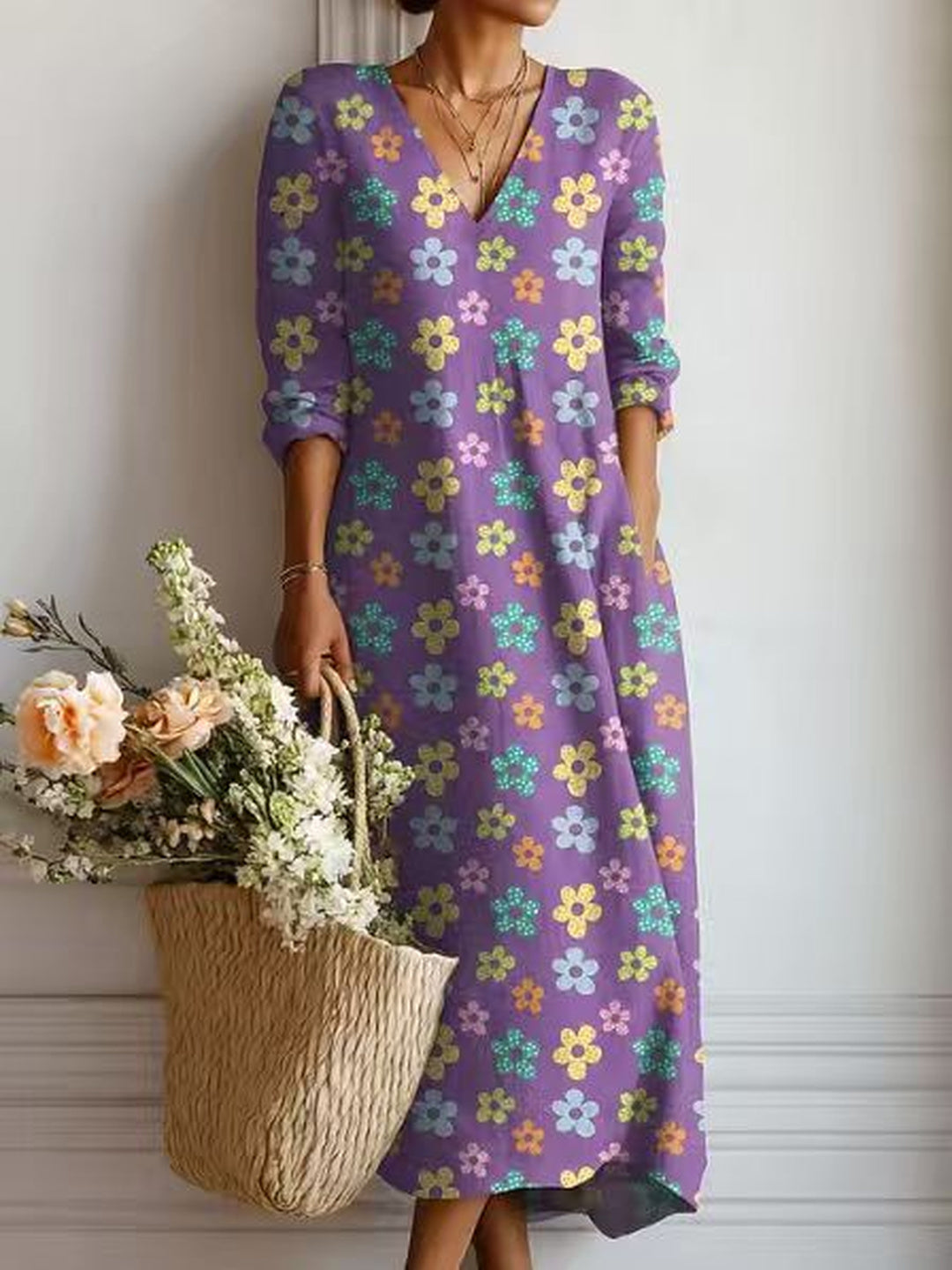 Vivienne | Women's Cobalt Everyday Dress in 12 Colours and Prints