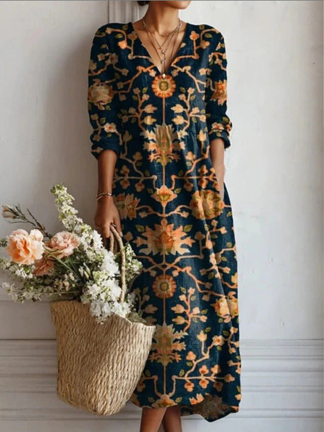 Vivienne | Women's Cobalt Everyday Dress in 12 Colours and Prints