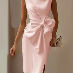 Rosalind | Christmas Party Dress, Bow Bodycon Midi