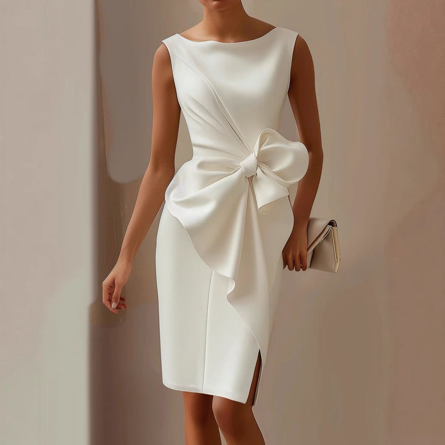 Rosalind | Christmas Party Dress, Bow Bodycon Midi