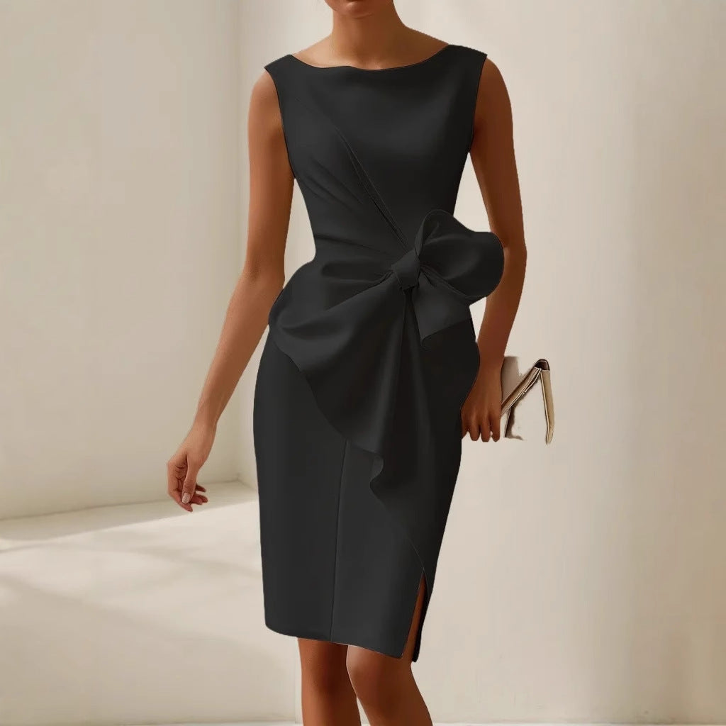 Rosalind | Christmas Party Dress, Bow Bodycon Midi