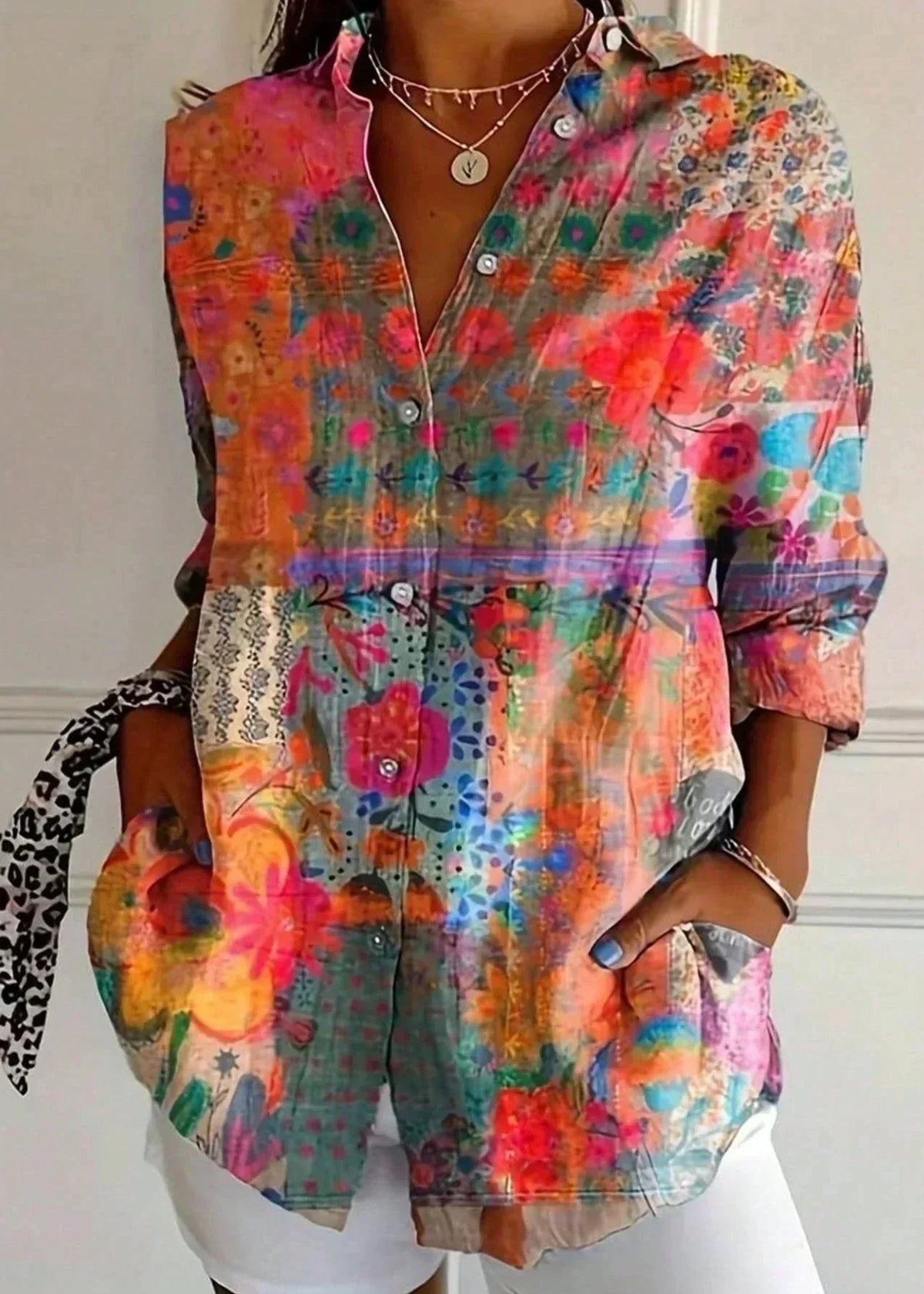 Charlotte King | Women's Vibrant Floral Print Blouse