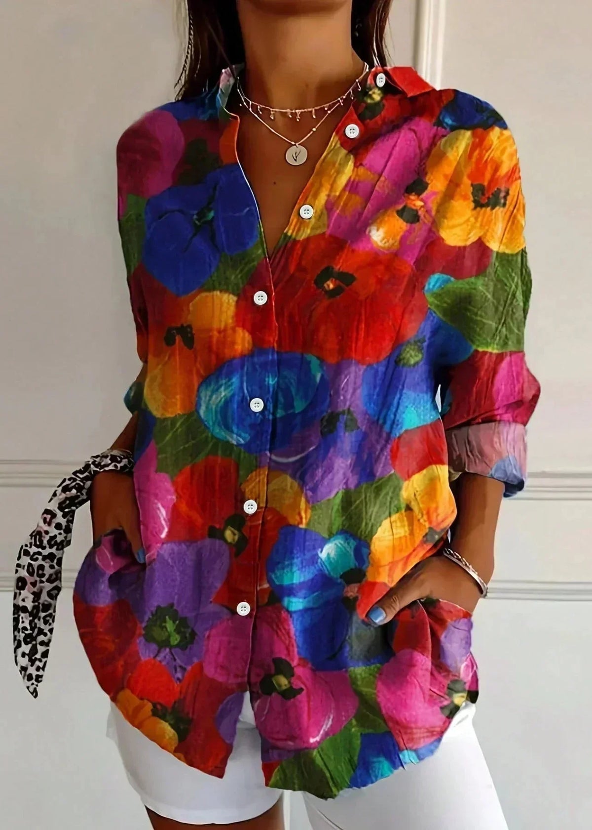Charlotte King | Women's Vibrant Floral Print Blouse