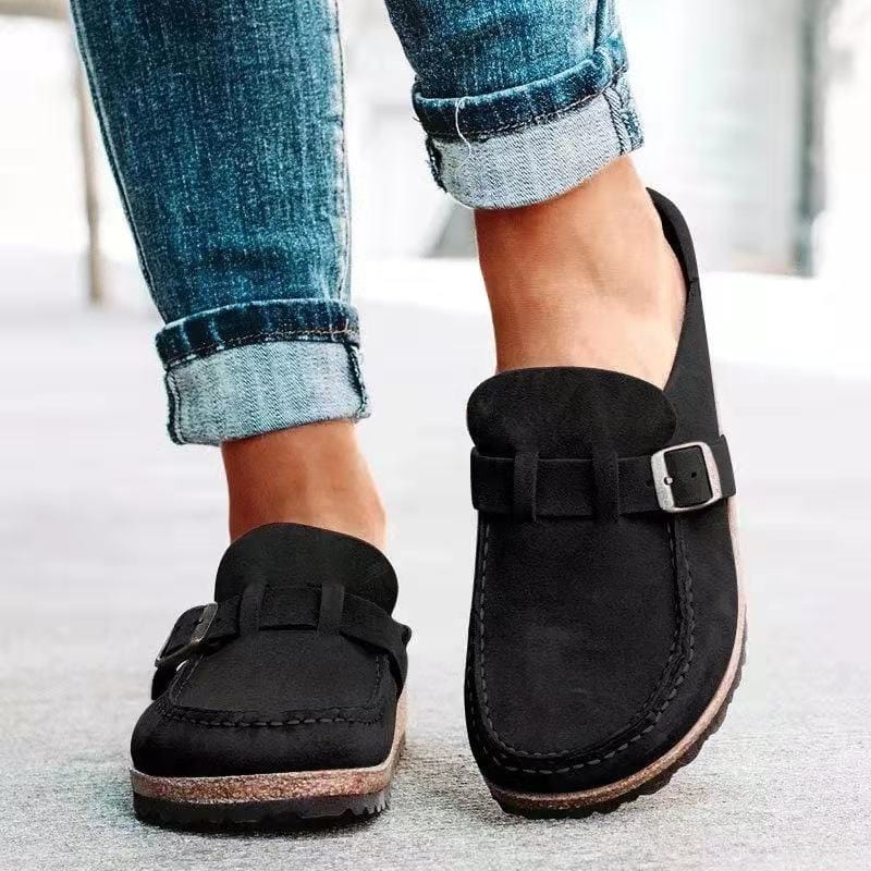 Ondine | Women's Suede Buckle Mules