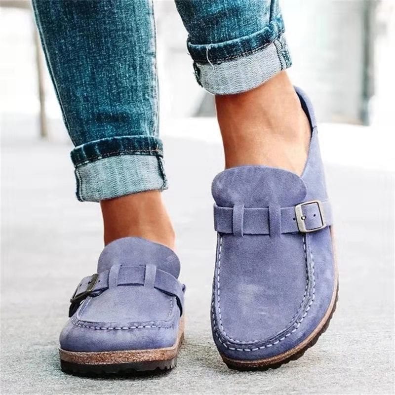 Ondine | Women's Suede Buckle Mules