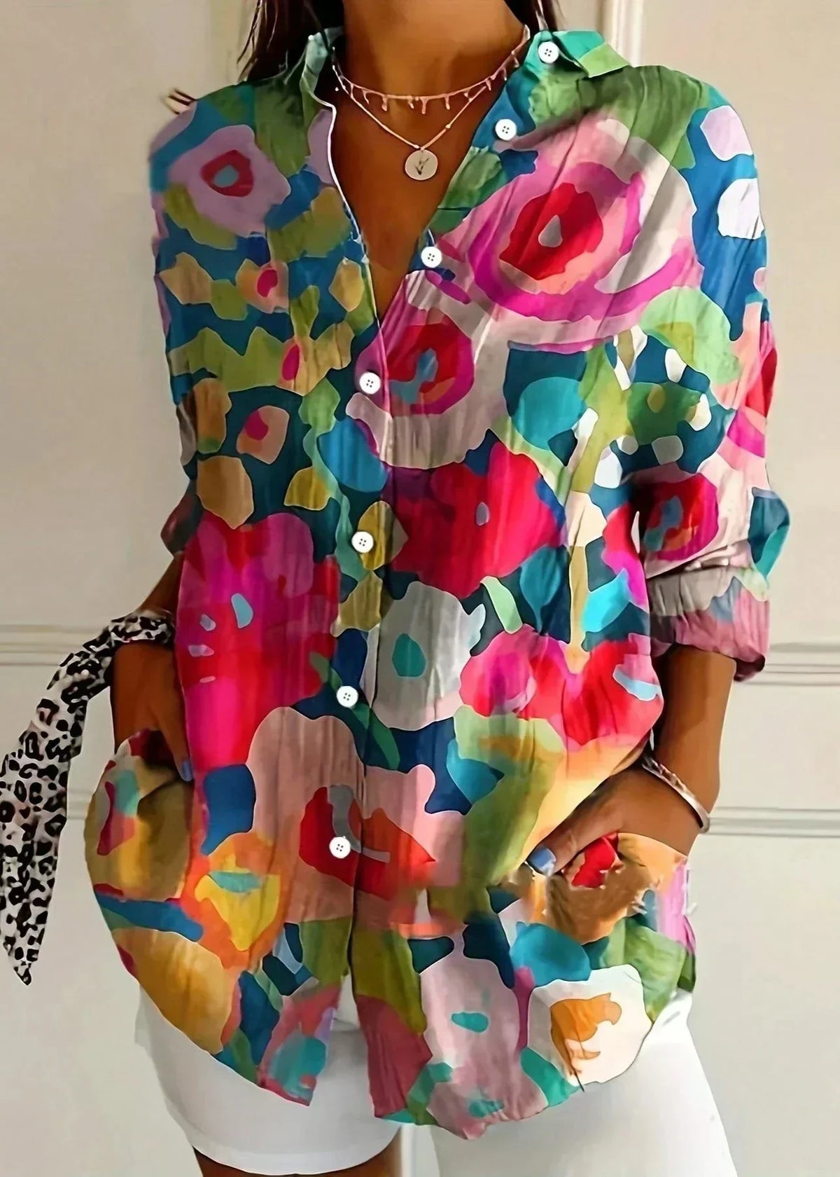 Charlotte King | Women's Vibrant Floral Print Blouse