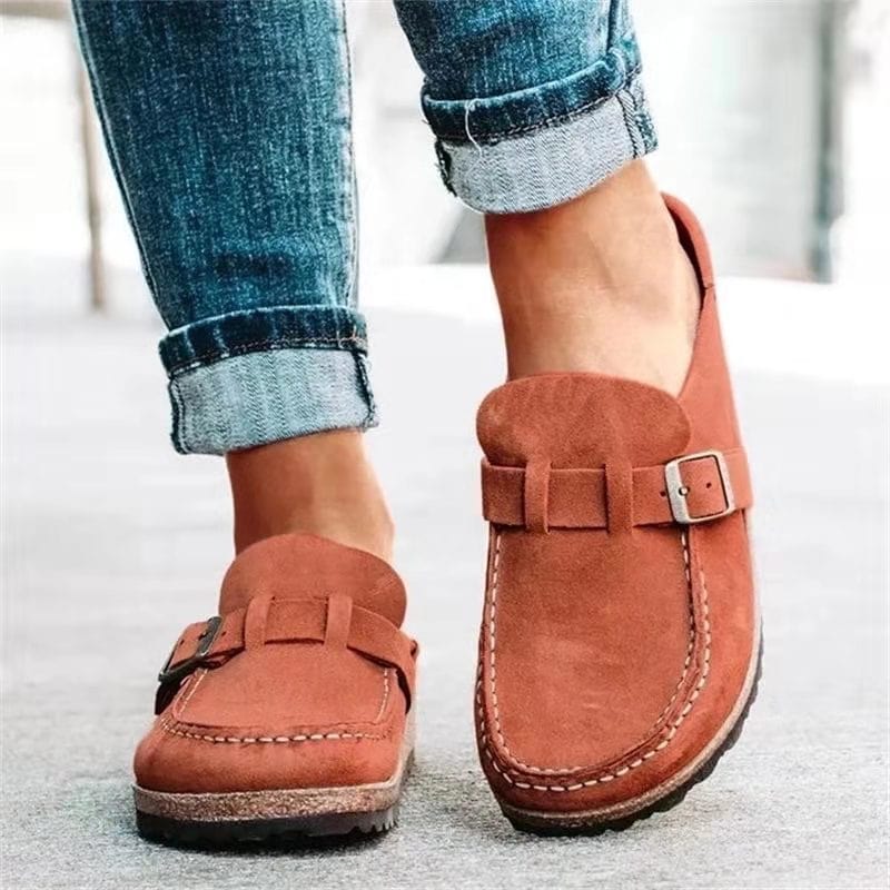 Ondine | Women's Suede Buckle Mules