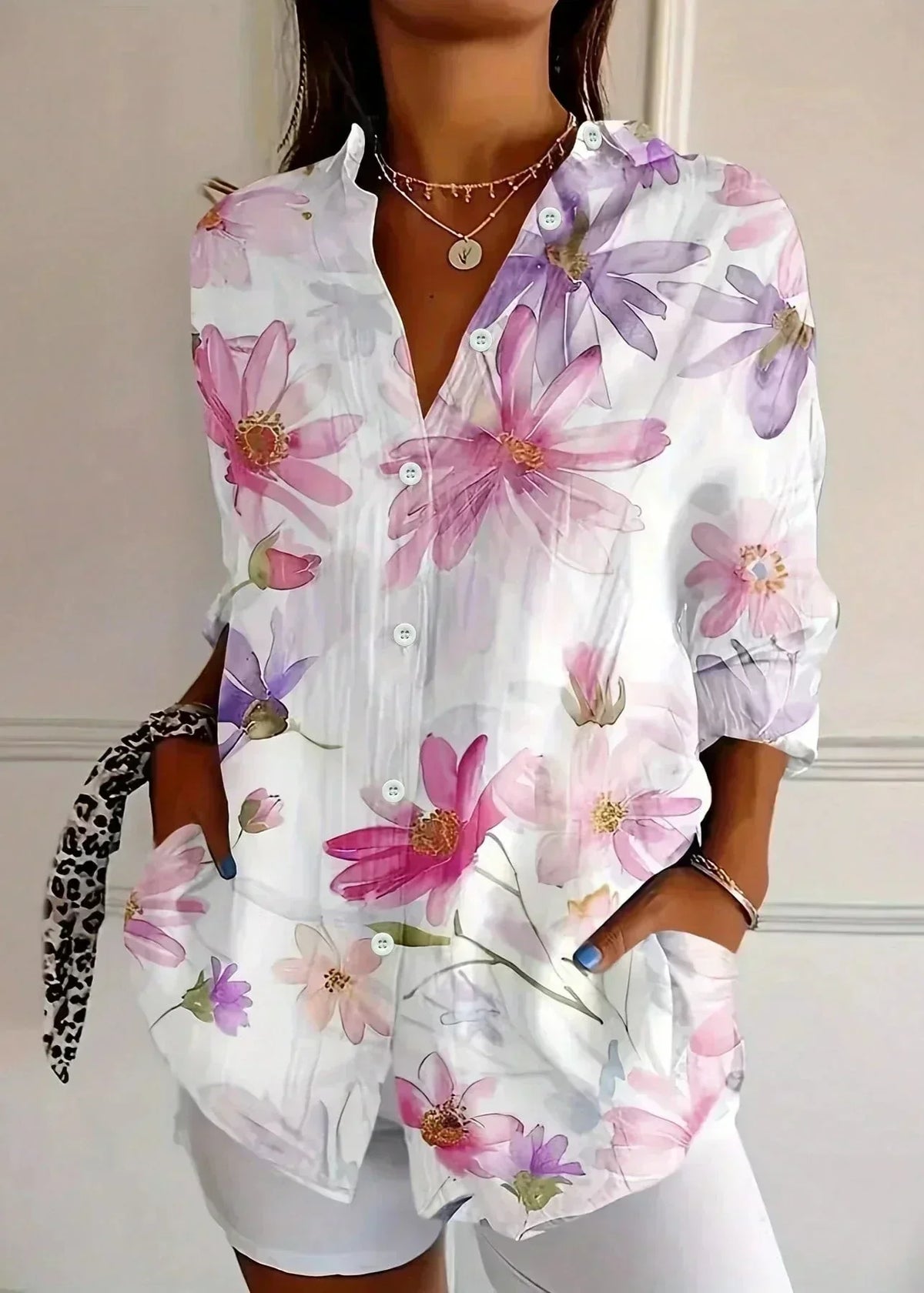 Charlotte King | Women's Vibrant Floral Print Blouse