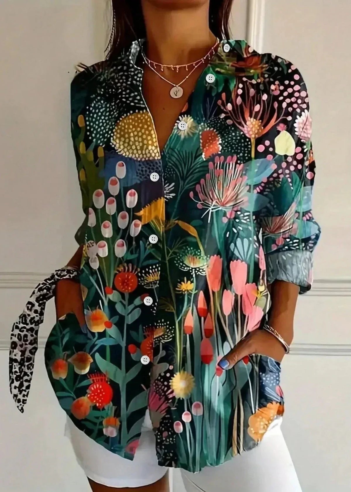 Charlotte King | Women's Vibrant Floral Print Blouse