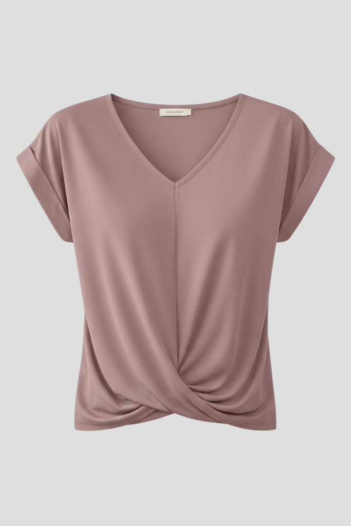 Ruby Hughes | Women's V-Neck Twist Front Top