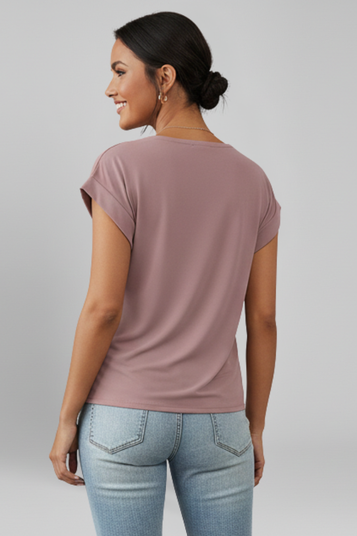 Ruby Hughes | Women's V-Neck Twist Front Top