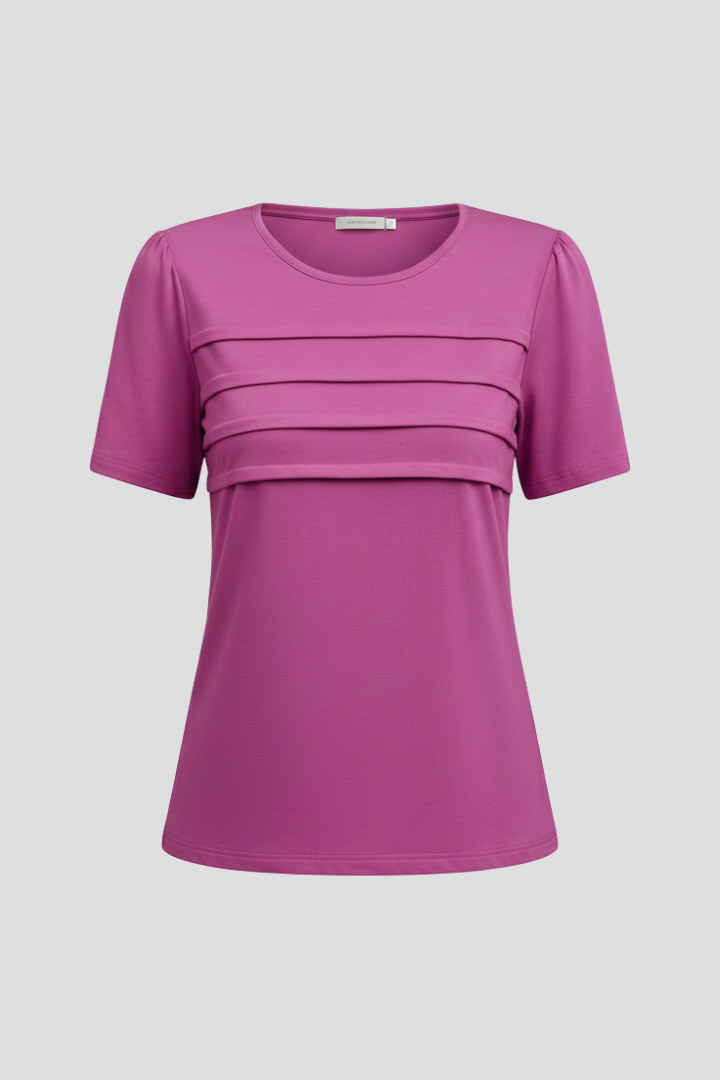 Grace Turner | Women's Layered Front Round Neck Tee