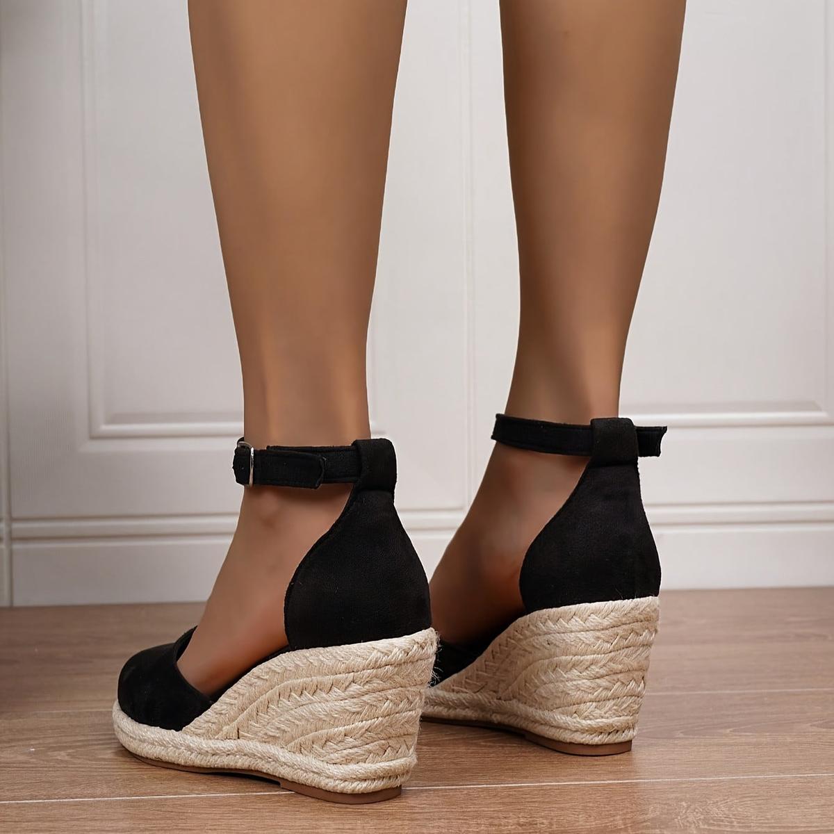 Marielle | Women's Espadrille Wedge Sandals with Ankle Buckle
