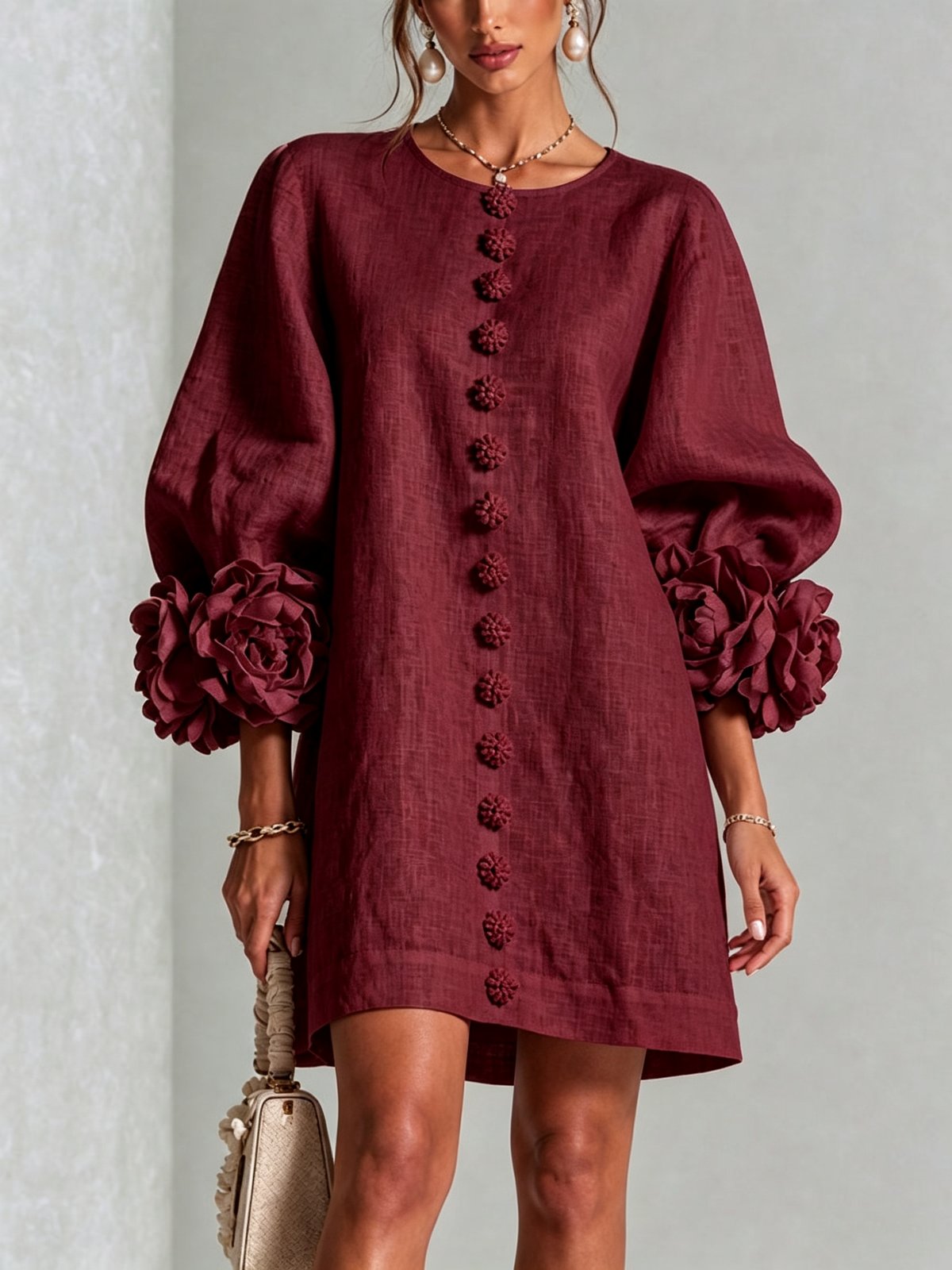 Nolwenn | Women's Shirt Mini Dress in 10 Colours