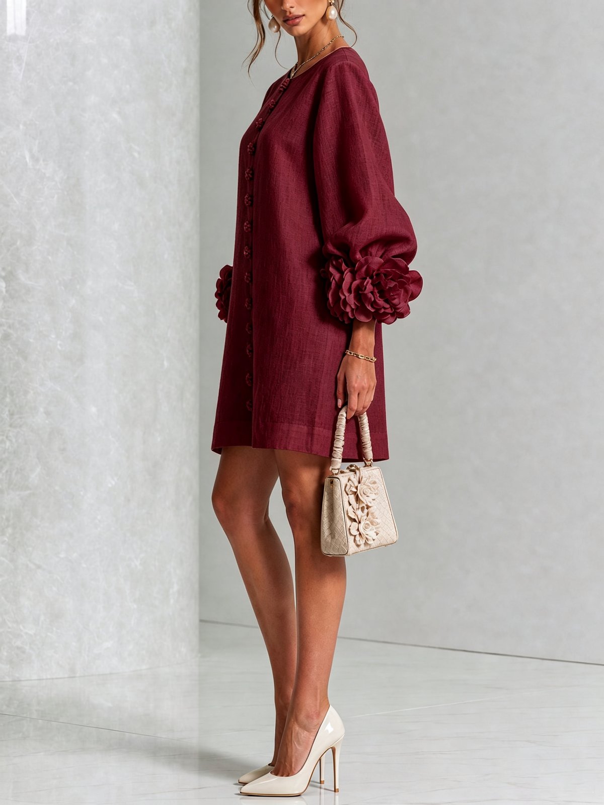 Nolwenn | Women's Shirt Mini Dress in 10 Colours