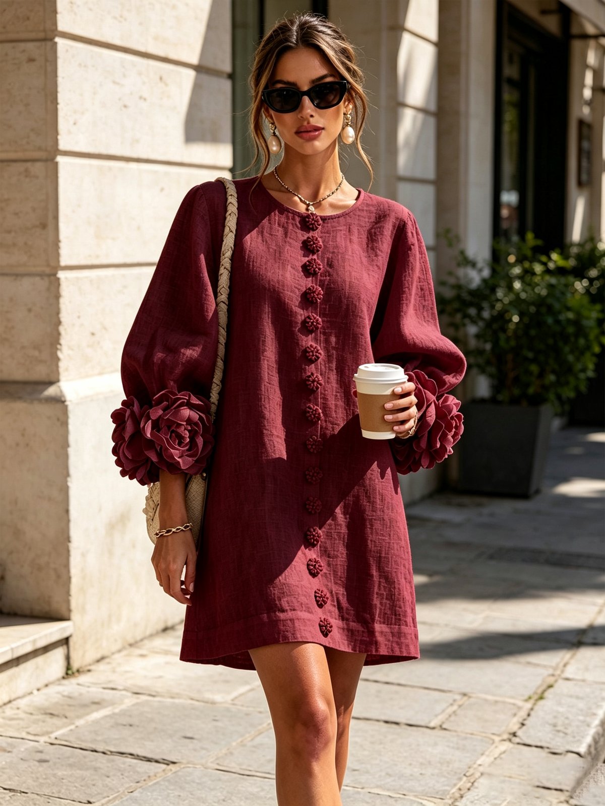 Nolwenn | Women's Shirt Mini Dress in 10 Colours