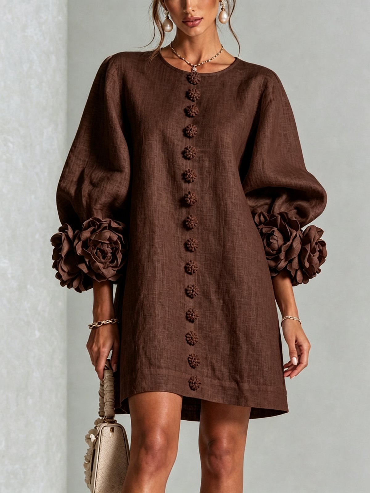 Nolwenn | Women's Shirt Mini Dress in 10 Colours