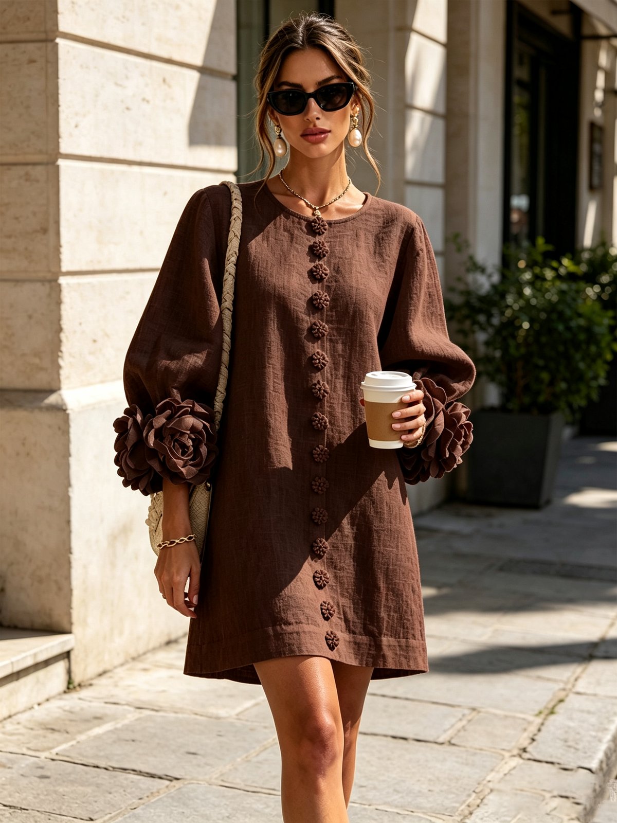 Nolwenn | Women's Shirt Mini Dress in 10 Colours