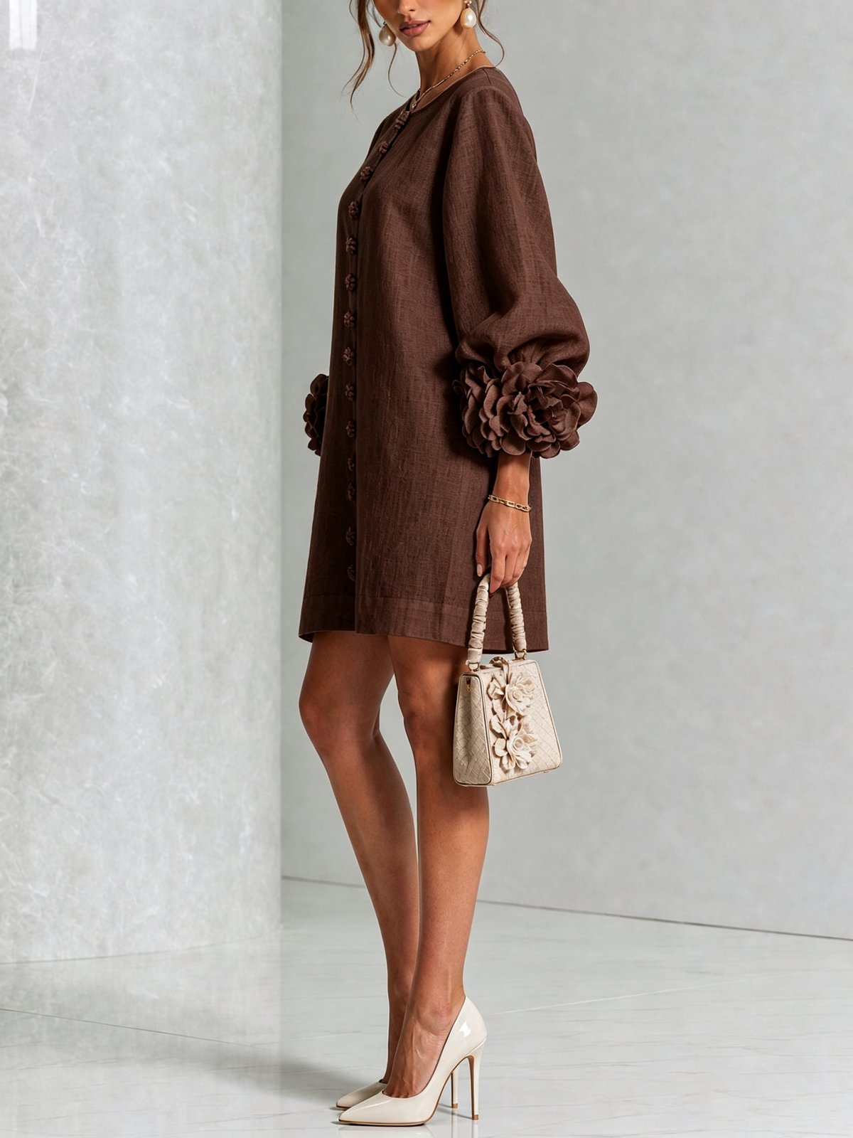 Nolwenn | Women's Shirt Mini Dress in 10 Colours