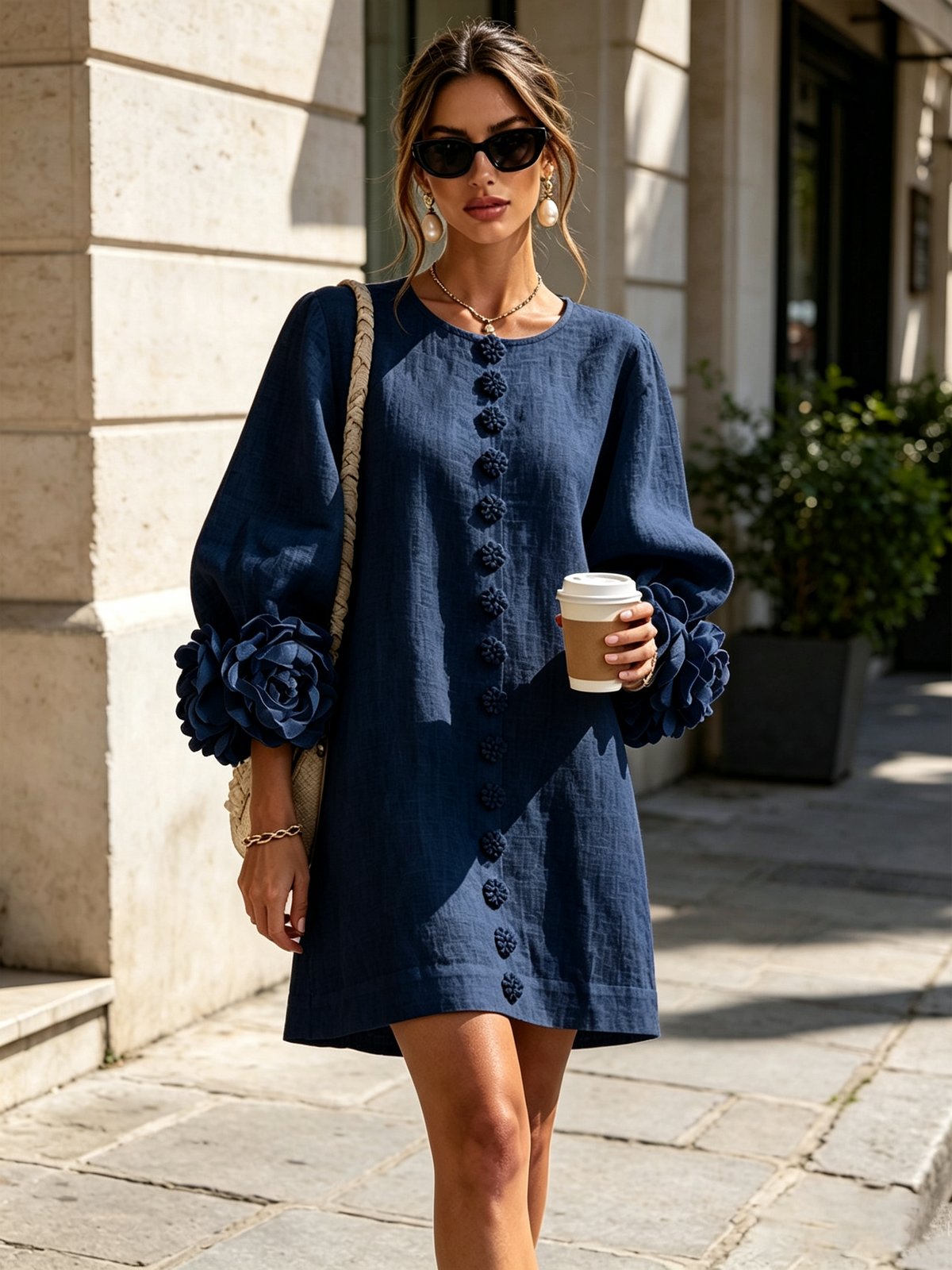 Nolwenn | Women's Shirt Mini Dress in 10 Colours