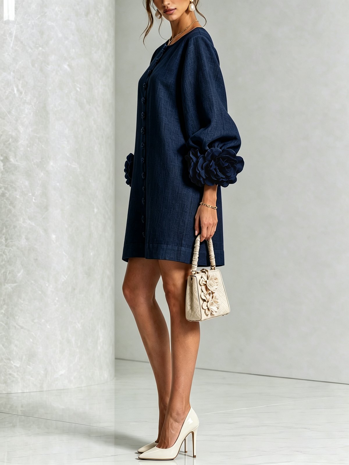 Nolwenn | Women's Shirt Mini Dress in 10 Colours