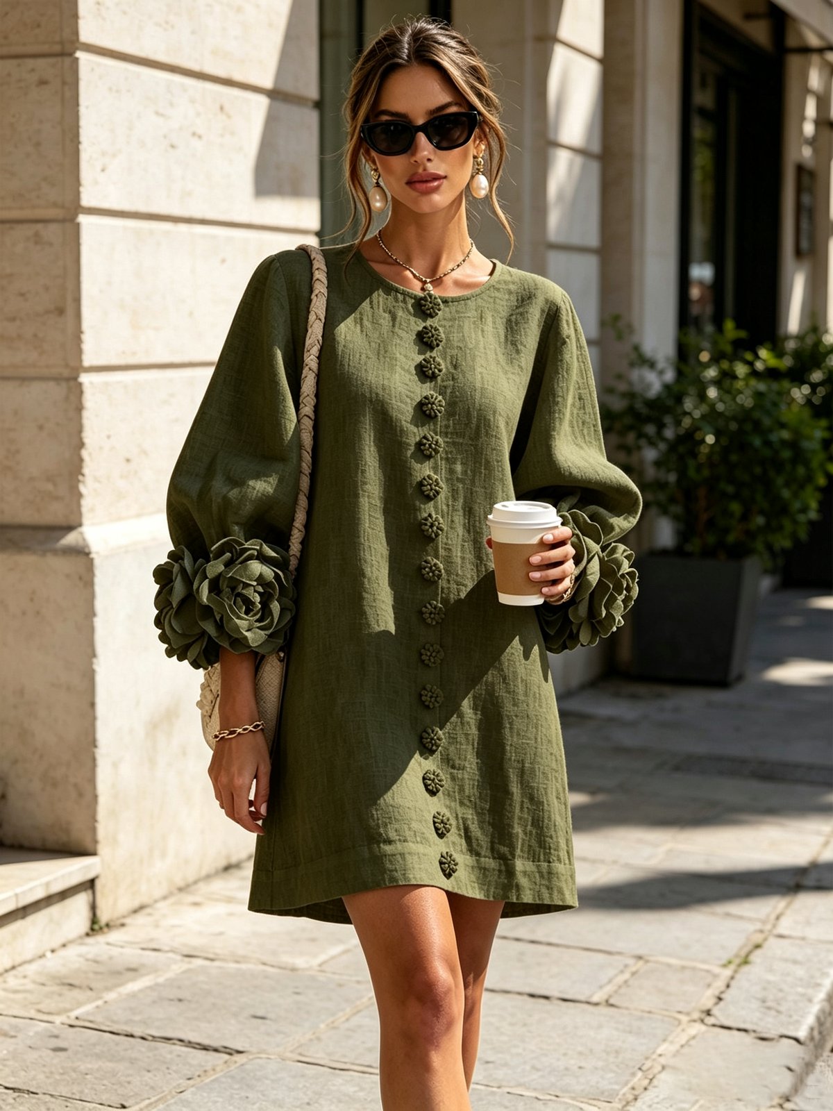 Nolwenn | Women's Shirt Mini Dress in 10 Colours