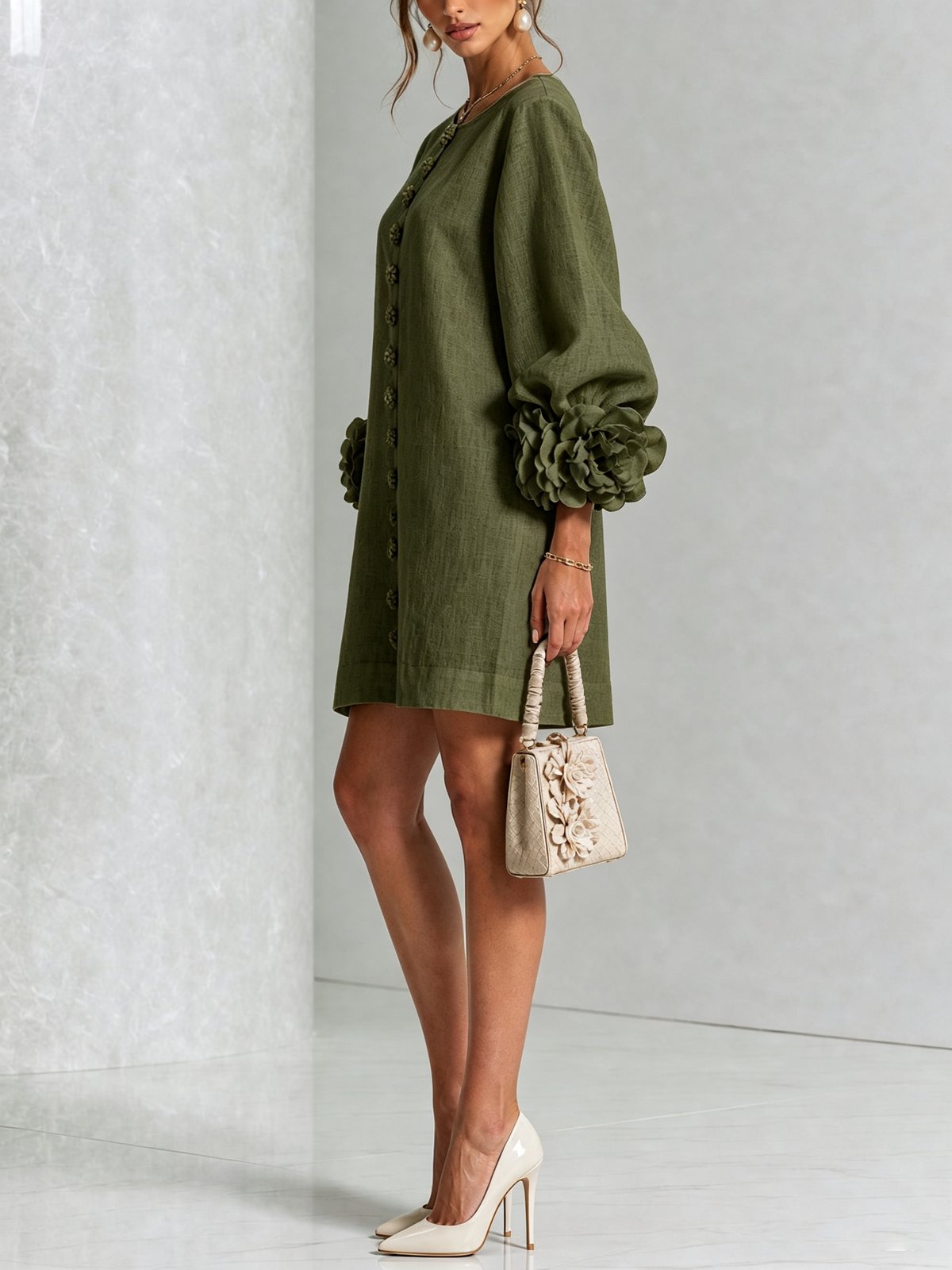 Nolwenn | Women's Shirt Mini Dress in 10 Colours