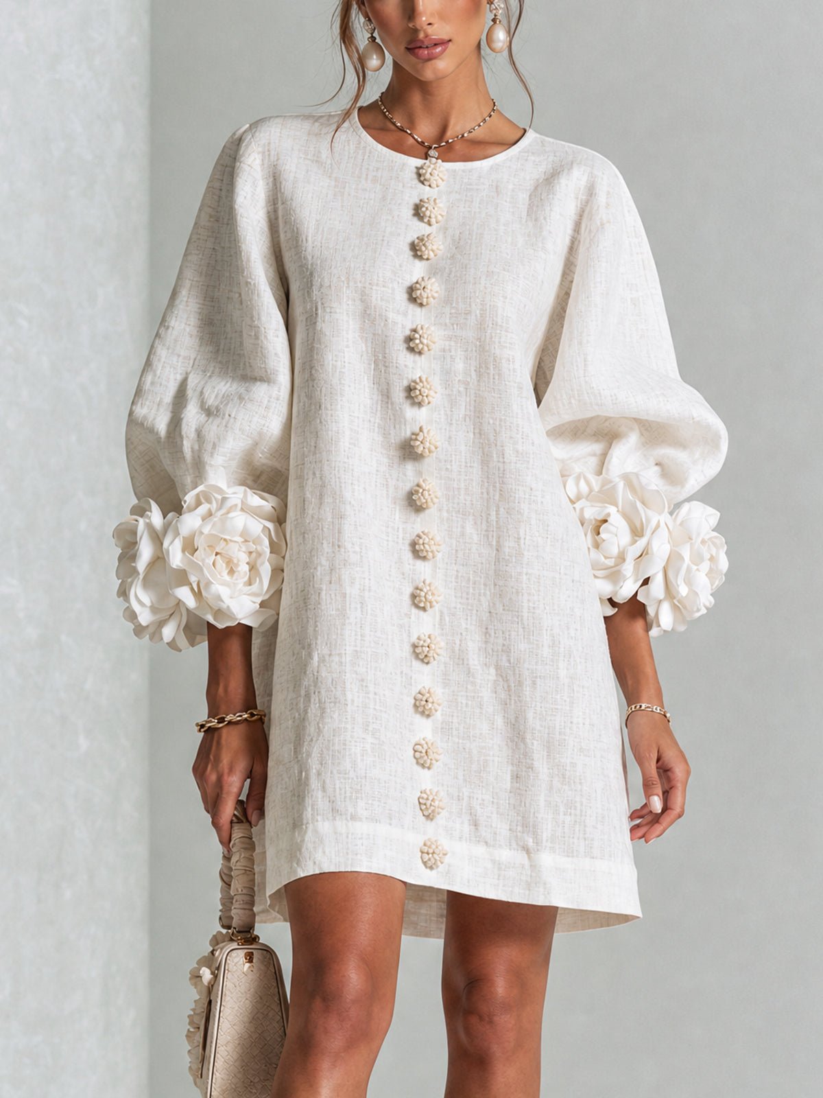 Nolwenn | Women's Shirt Mini Dress in 10 Colours