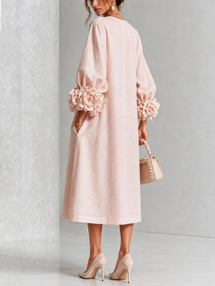 Delores | Women's Rose Bloom Floral Midi Dress