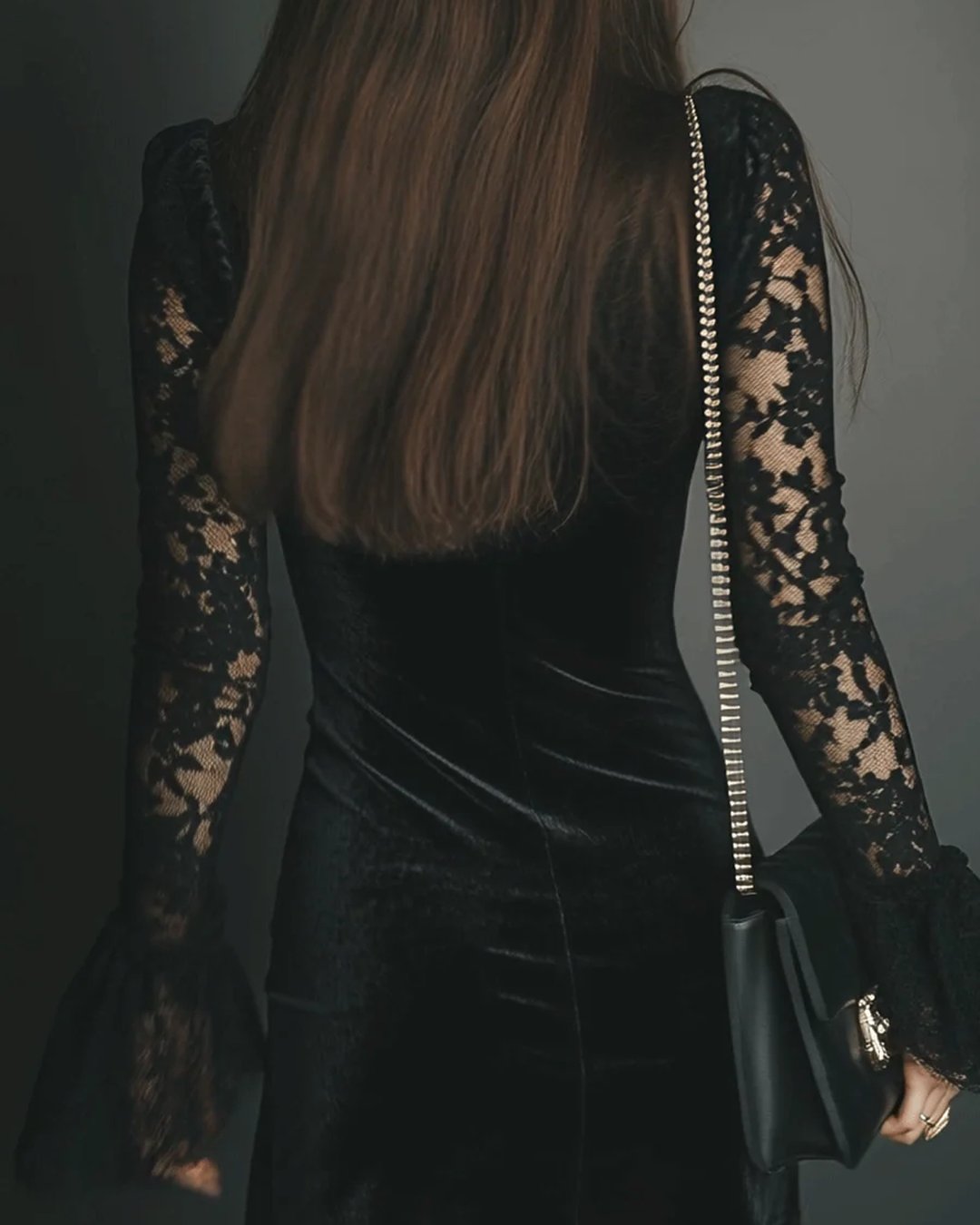 Kerryn | Velvet Lace Christmas Party Dress, Mini