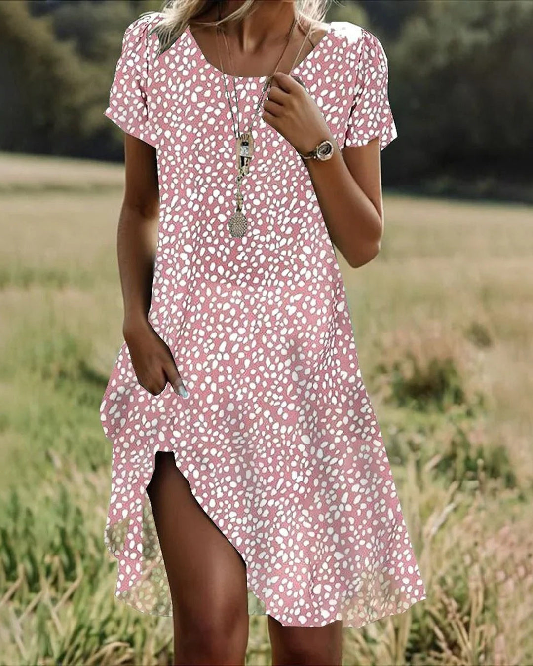 Yvette | Women's Meadow Green Midi Dress in 11 Colours and Prints