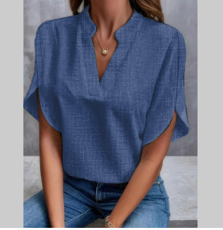 Lily Jones | Women's Flowing Chiffon V-Neck Blouse