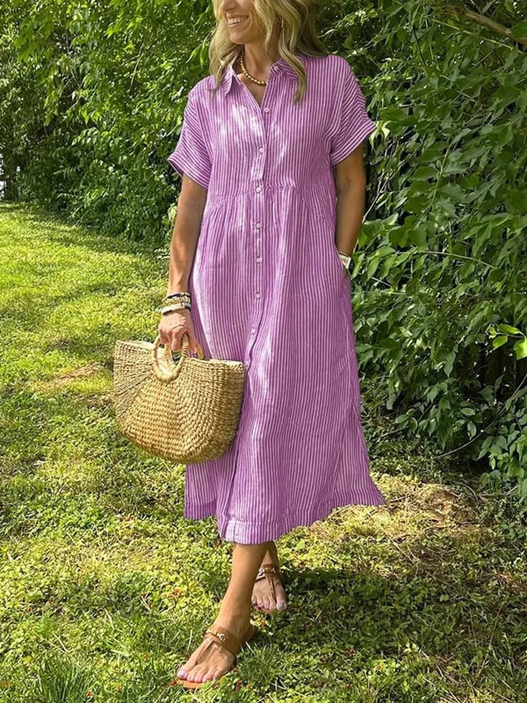 Fay | Women's Striped Dress in 10 Colours