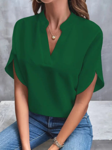 Lily Jones | Women's Flowing Chiffon V-Neck Blouse