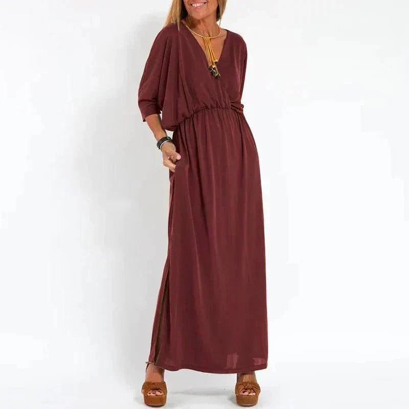 Elina | Christmas Party Dress, Wrap Maxi