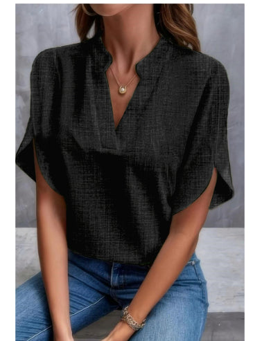 Lily Jones | Women's Flowing Chiffon V-Neck Blouse