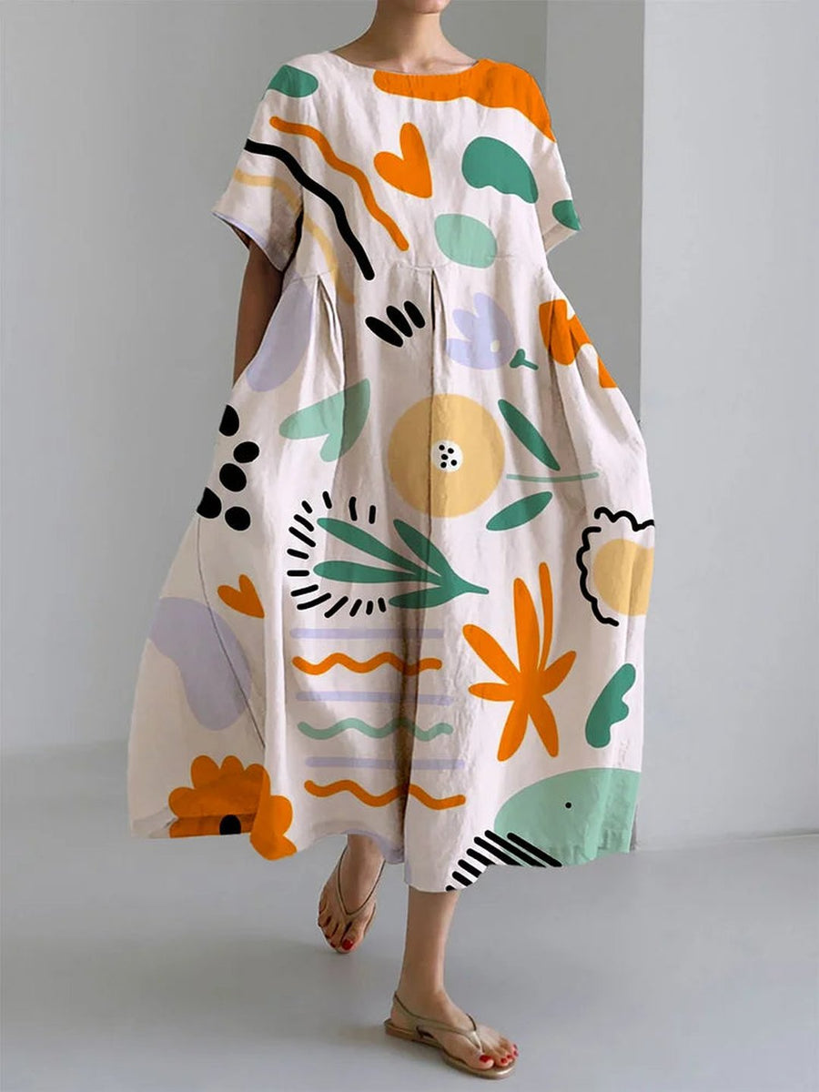 Cathryn | Women's Watercolour Floral Midi Dress