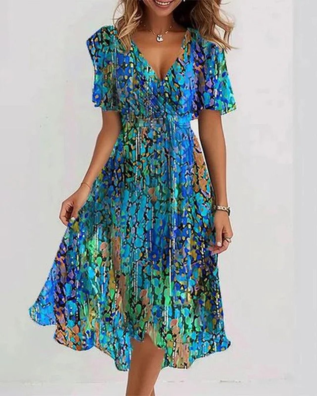 Florencia | Women's Sage Floral Dress in 9 Colourways