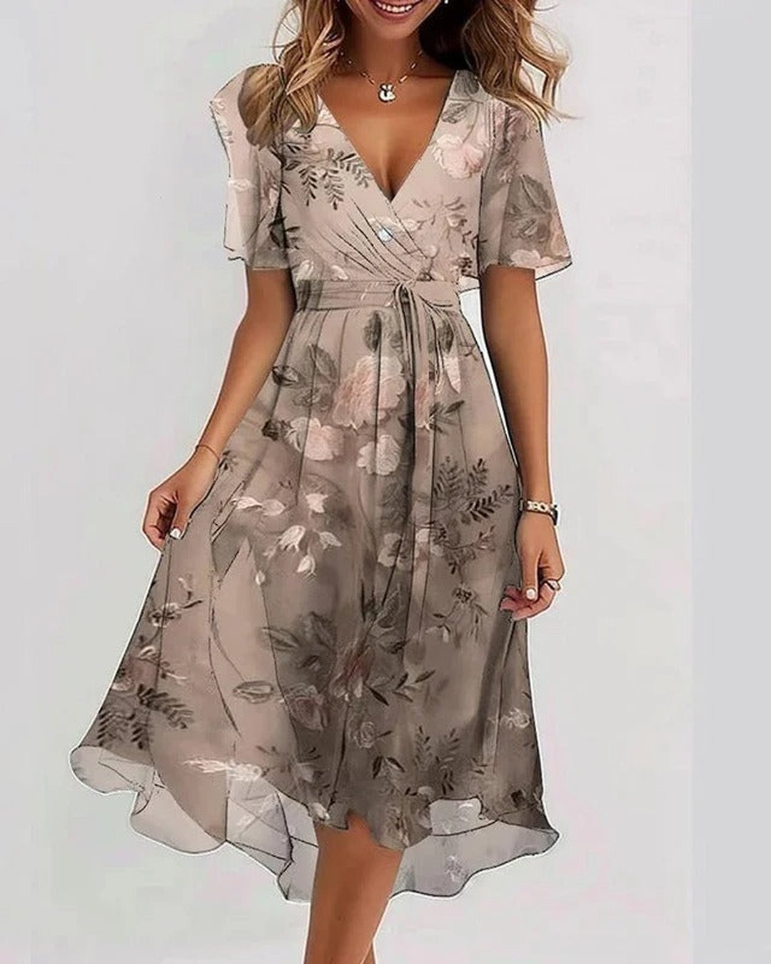 Florencia | Women's Sage Floral Dress in 9 Colourways
