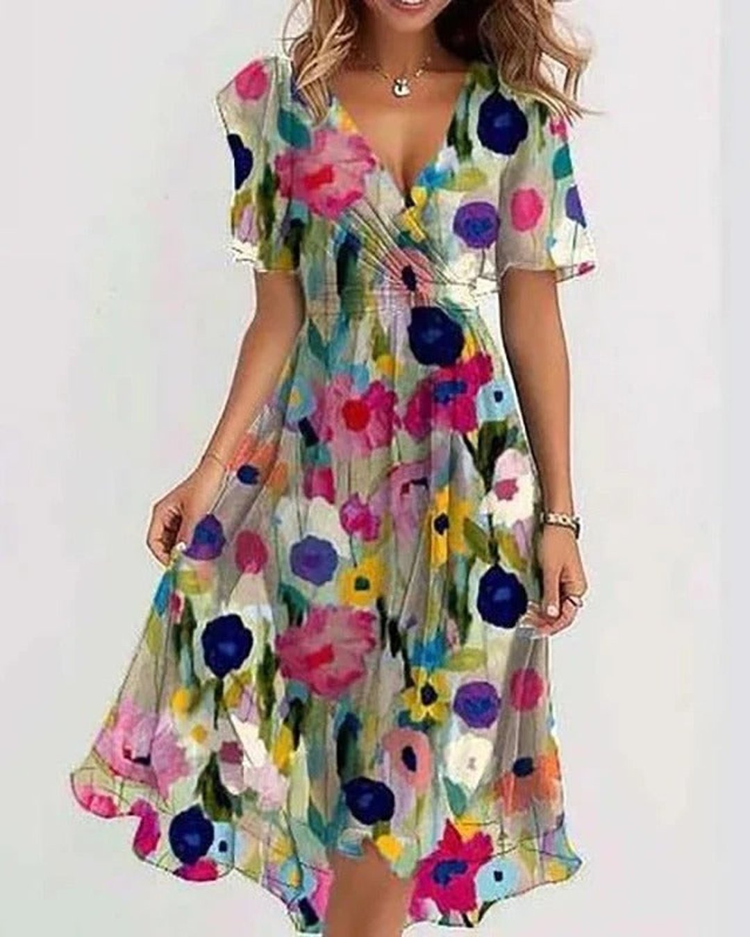 Florencia | Women's Sage Floral Dress in 9 Colourways