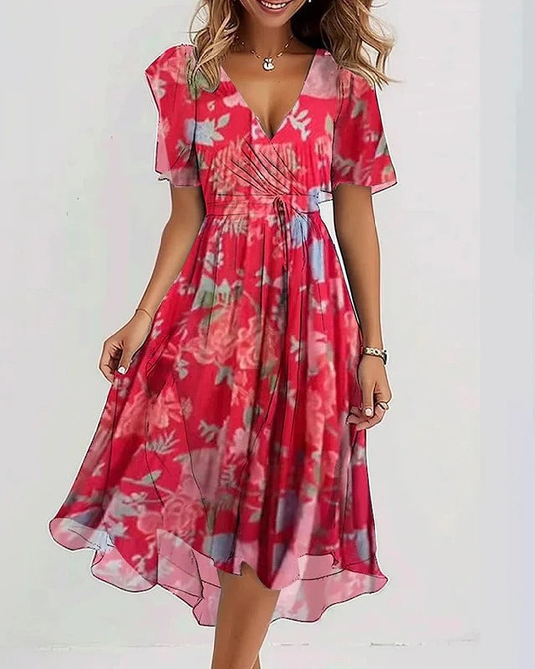 Florencia | Women's Sage Floral Dress in 9 Colourways